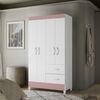 Clóset Vekkahome Mobi 4 Puertas 2 Cajones Blanco