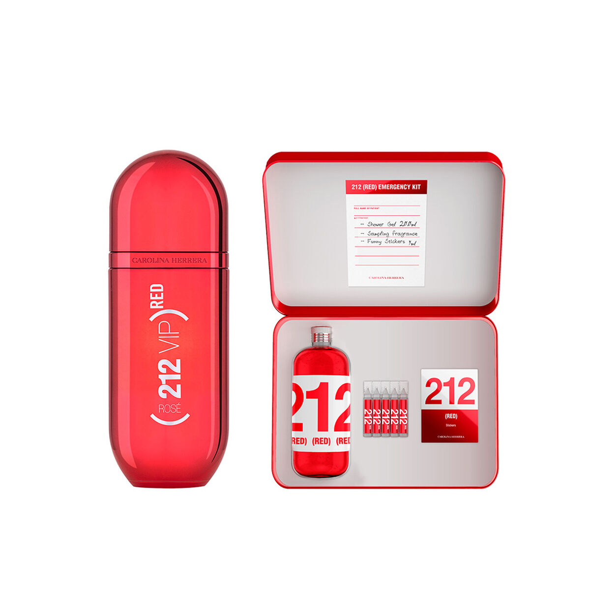 Perfume 212 VIP Rosé Red EDP 80 ml + Kit