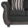 Juego de Living  Muebles M&E Llanquihue Sofá 3 Cuerpos + Dos Sillones 1 Cuerpo Negro