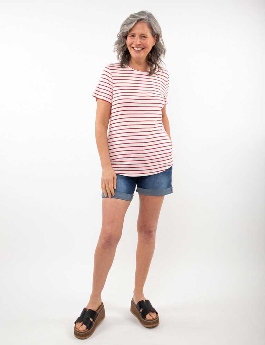 Polera Con Estampado Manga Corta Mujer Portman Club