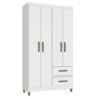 Clóset Vekkahome Lisboa 4 Puertas 2 Cajones Blanco