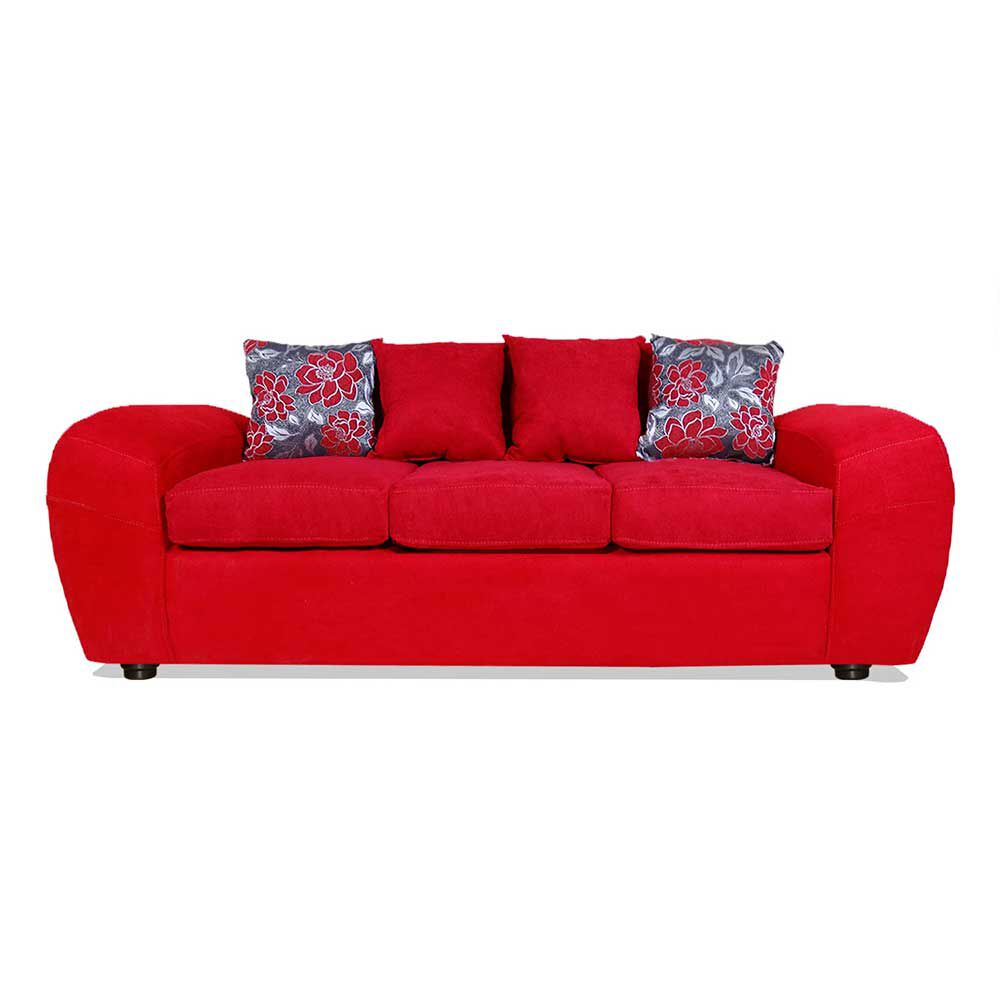 Sofá Elegant Detail Houston 3 Cuerpos Rojo