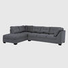 Seccional Izquierdo Muebles MPR Edimburgo 5 Cuerpos Gris Oscuro