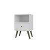 Velador Yardas CB201BCBC Blanco 1 Cajón