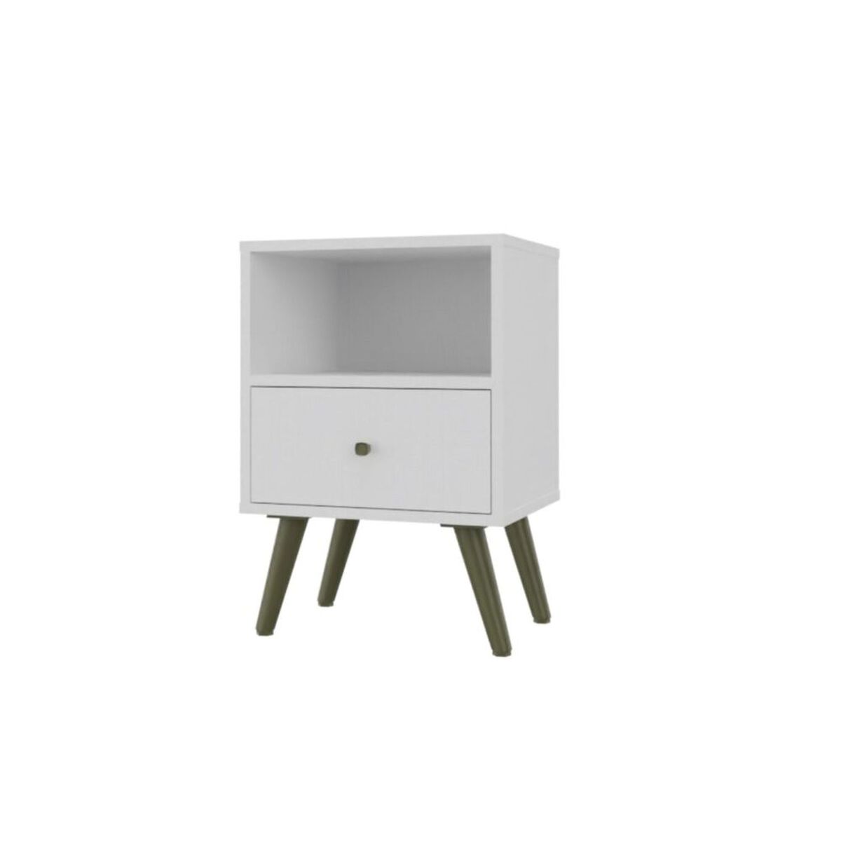 Velador Yardas CB201BCBC Blanco 1 Cajón