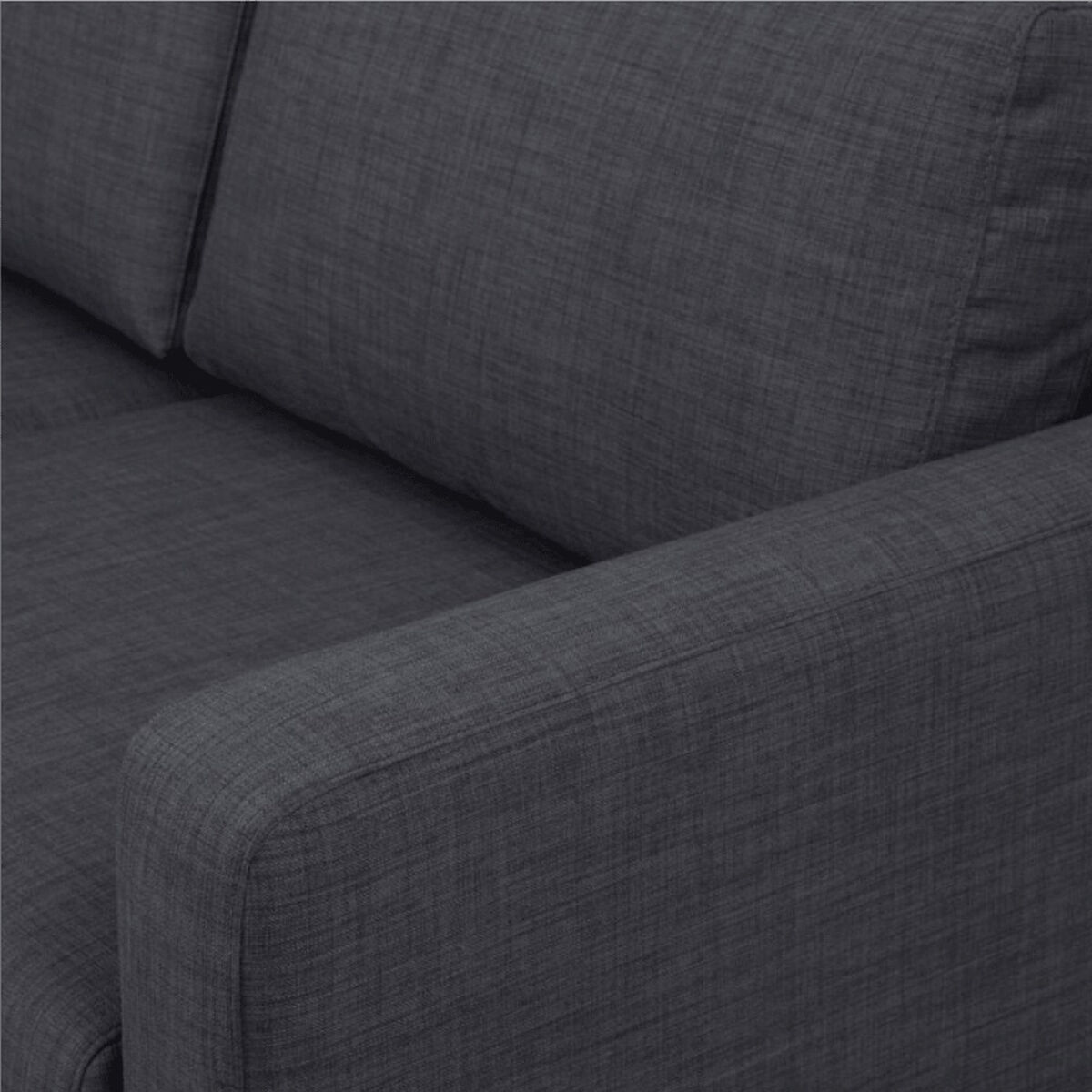 Sofá Cama Tela Rosen Enzo 3 Cuerpos Grafito