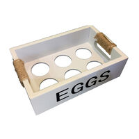 Caja de Madera Vgo Porta Huevos Blanco
