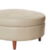 Pouf Latam Home Paris PU Beige