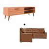 Rack Almore Italia Freijo y Café Hasta 55" + Seccional