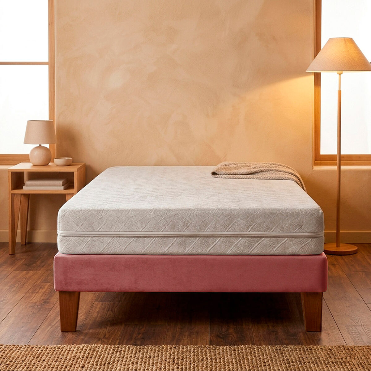Cama Europea Latam Home 1,5 Plazas Zen Best Palo Rosa