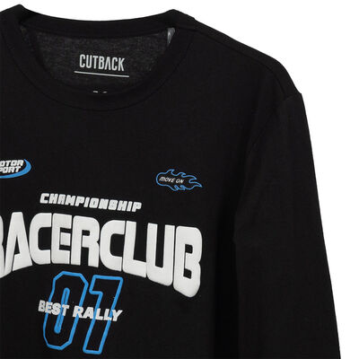 Imagen 2 del producto Polera Manga Larga de Algodón Niño Cutback Negro, Oliva