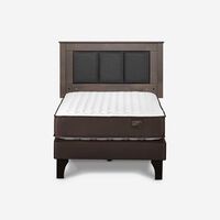 Cama Europea Rosen 1,5 Plazas New Ergo T + Respaldo Rachel Gris