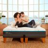 Cama Europea CIC Green Infinity King + 1 Respaldo + 2 Veladores Villarrica Gris