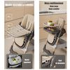 Silla de Comer Reclinable Plegable LuBabycas Rosada