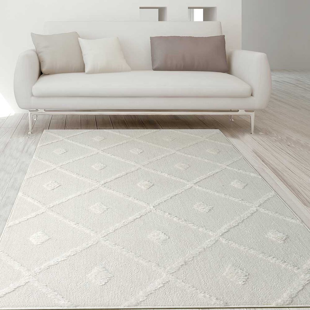 Alfombra Modalfo Palafito Blanca 160 x 230 cm
