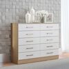 Cómoda Exit 10 Cajones Roble Dakar Blanco