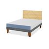 Cama Europea CIC 2 Plazas Excellence + Respaldo Villarrica Mostaza