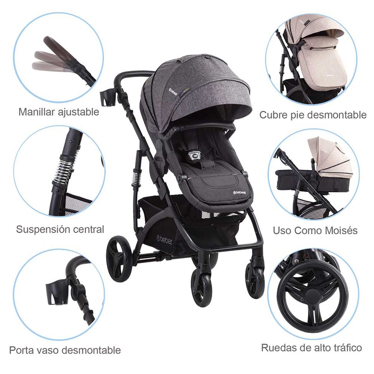 Coche Explorer Lx Negro Bebesit