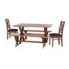 Juego de Comedor Latam Home Sevilla Segovia 2 Sillas + 2 Bancas Cuero Kentucky Negro