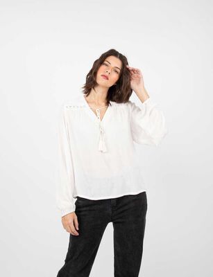 Imagen 1 del producto Blusa Manga Larga Mujer Alma Blanco, Negro, Oliva