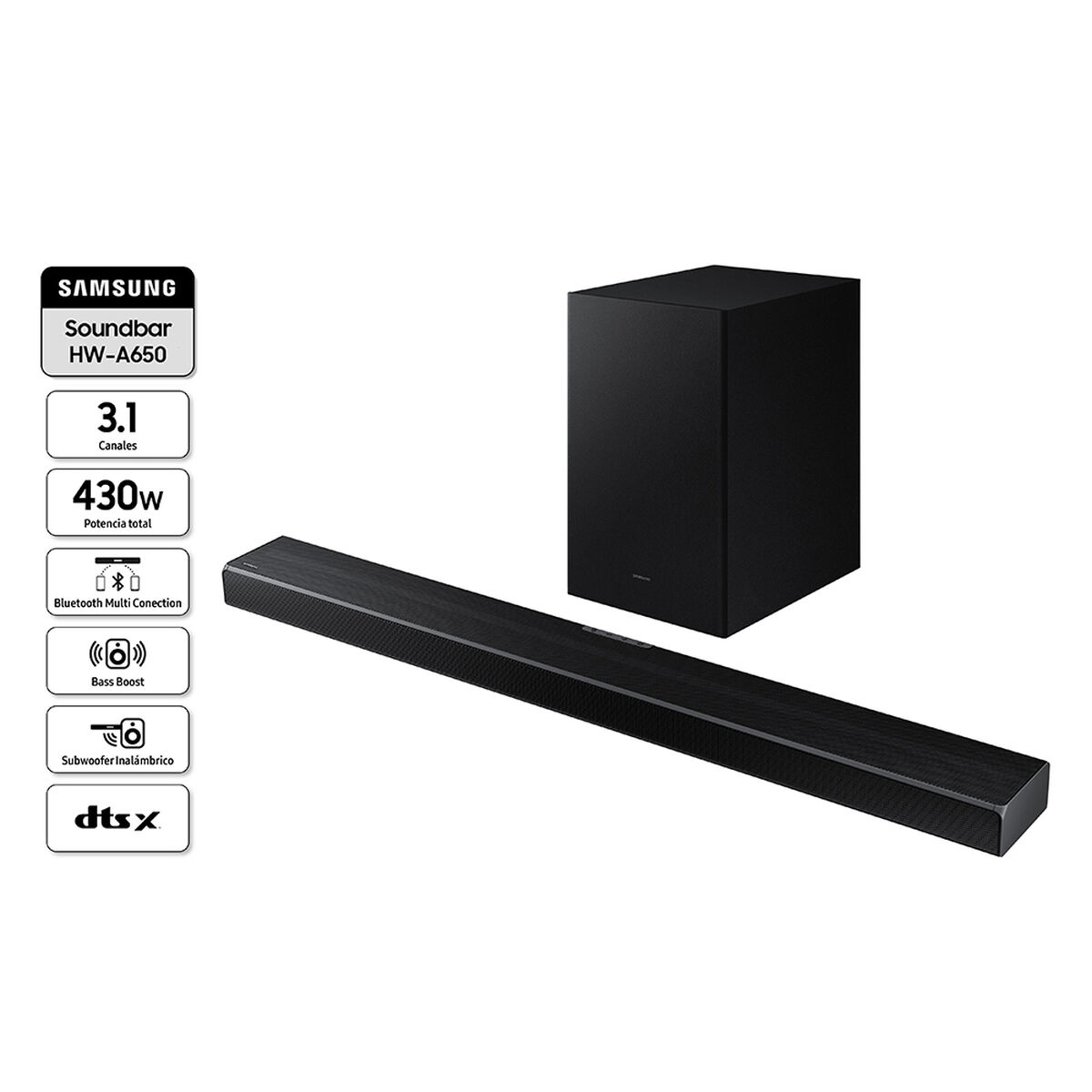 Soundbar Samsung HW-A650ZS ​Negro