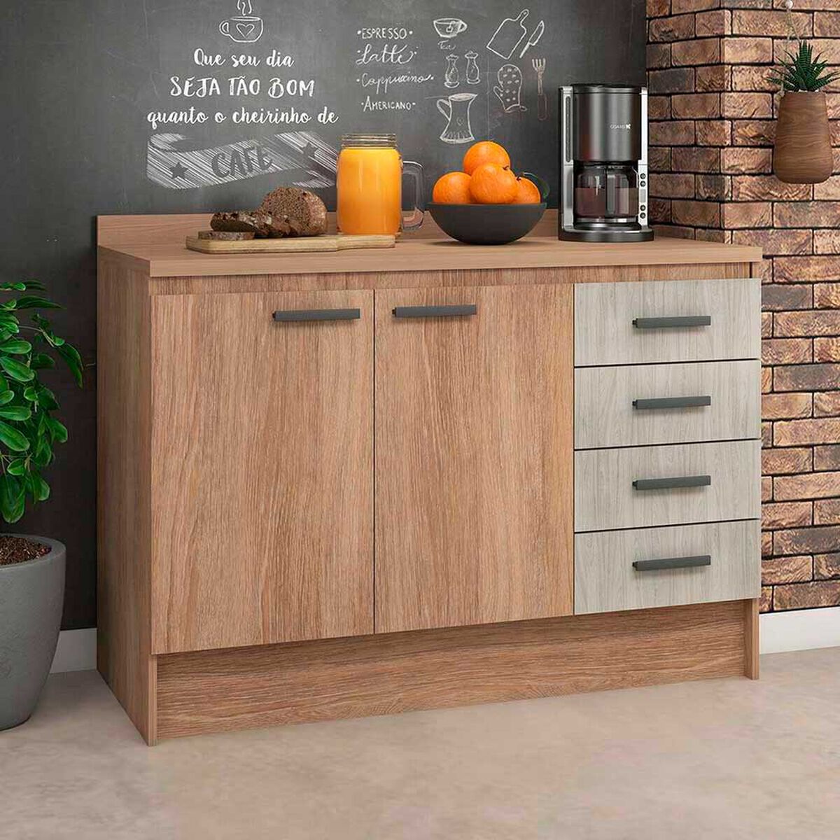 Mueble de Cocina Base Vekkahome Mia Caf&eacute;