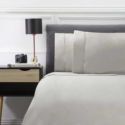 Imagen 1 del producto Juego de Sábanas Liso Zibel 200 Hilos King Blanco