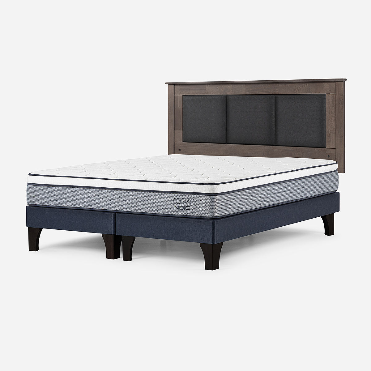 Combo Cama Europea Rosen King Indie BD + Respaldo Rachel