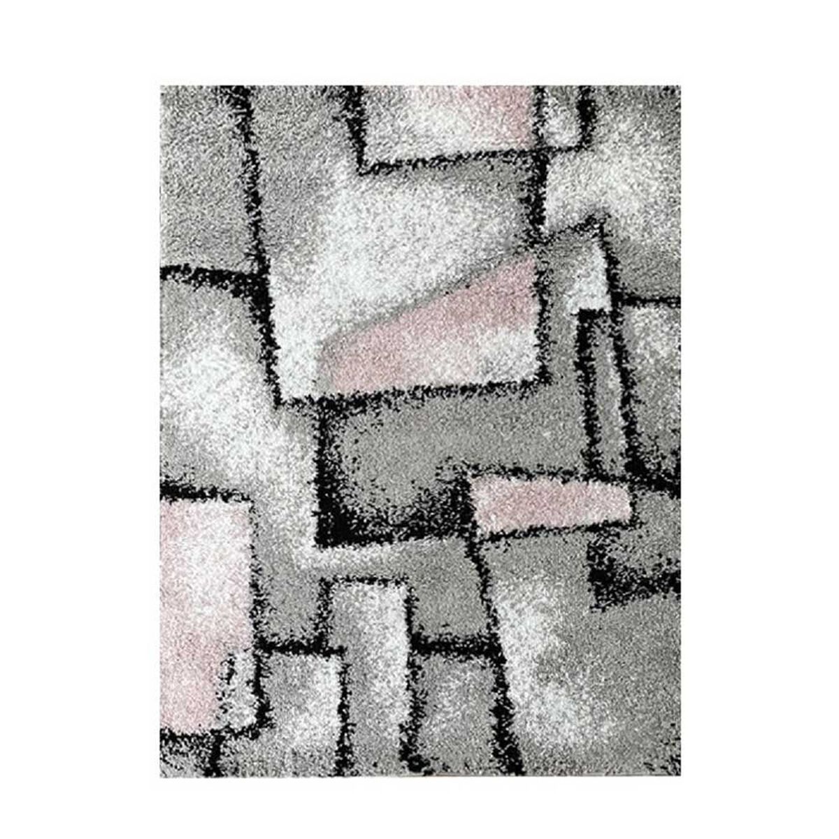 Alfombra Shaggy Idetex Geometric Rose 150 x 200 cm