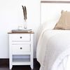 Respaldo + 2 Veladores Flex 2 Plazas London Blanco