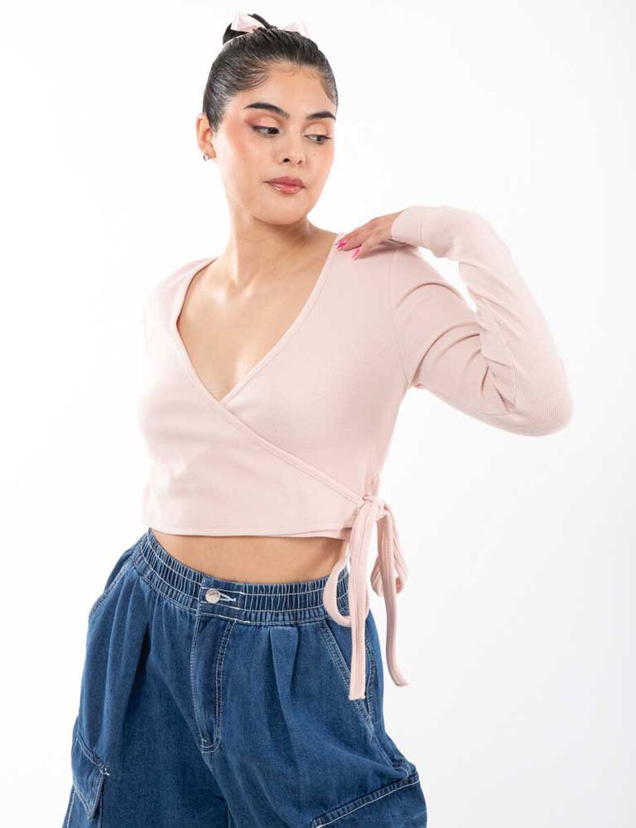 Polera Corta Manga Larga Mujer Icono