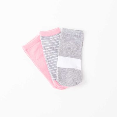 Imagen 1 del producto Pack 3 Calcetines Mujer Icono Rosado