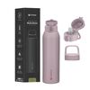 Botella T&eacute;rmica Agua Lhotse Acero Inox 3 Tapas HydroCore 1Lt Rosa