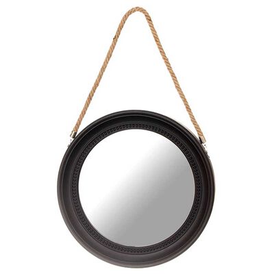 Espejo Plástico Vgo para Colgar con Soga Circular 33 cm Negro