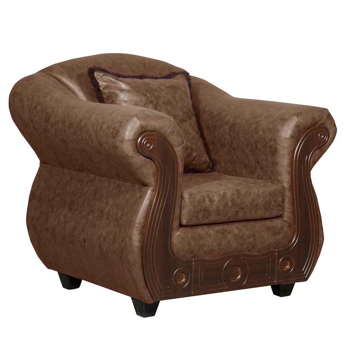 Juego de Living Black Factory Estambul 4 Cuerpos Café