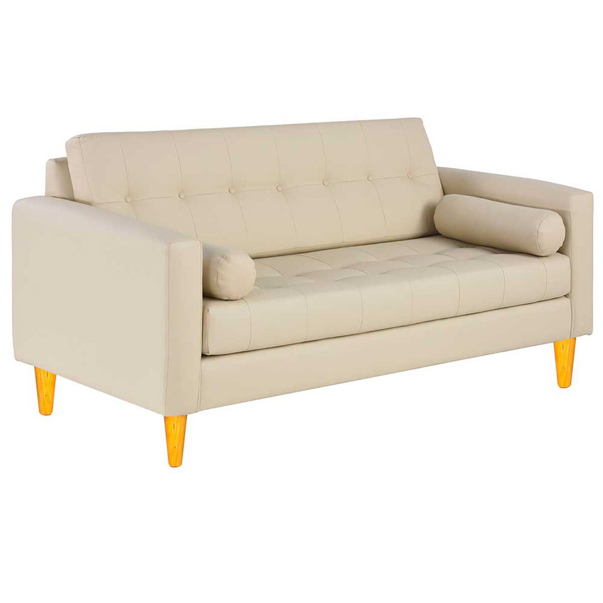 Sofá Bodevir Retro PU 04 3 Cuerpos Beige 