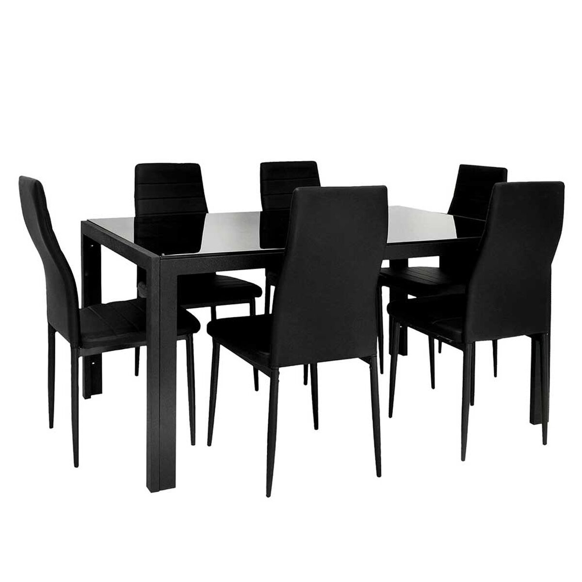 Juego de Comedor Universal Market Nevada Negro 6 Sillas