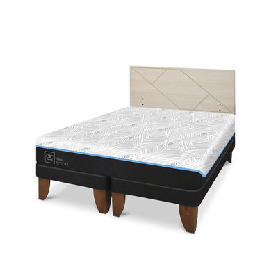 Imagen 2 del producto Cama Europea CIC Green Infinity King + 1 Respaldo Villarrica Alpino