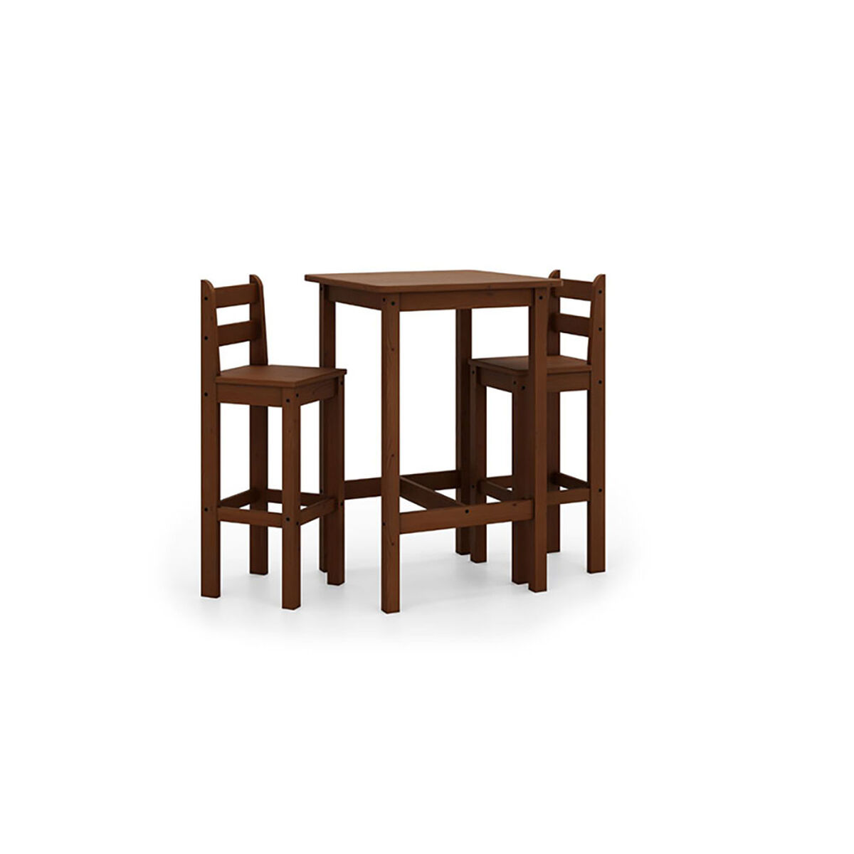 Juego de Comedor VekkaHome Alto 2 Sillas Chocolate