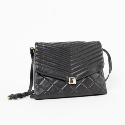 Bolso Eco Cuero Negro Zibel