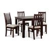 Juego de Comedor CIC Ñuble Chocolate 4 Sillas