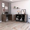 Combo Escritotio + Cajonera 2 Puertas TuHome Home Office Negro Soft-Co&ntilde;ac