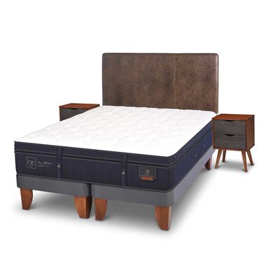 Imagen 2 del producto Cama Europea CIC Base Dividida King Súper Premium + Respaldo + Veladores