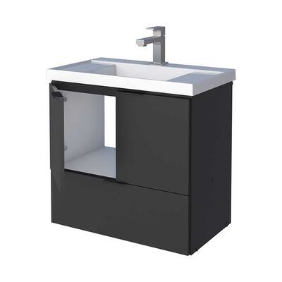 Imagen 2 del producto Vanitorio + Lavamanos Vekkahome Lis Negro