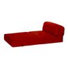 Sof&aacute; Cama Latam Home Cuero Kentucky Siena 1 Cuerpo Rojo