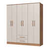 Closet Vekkahome Americano 6 Puertas 2 Cajones Beige