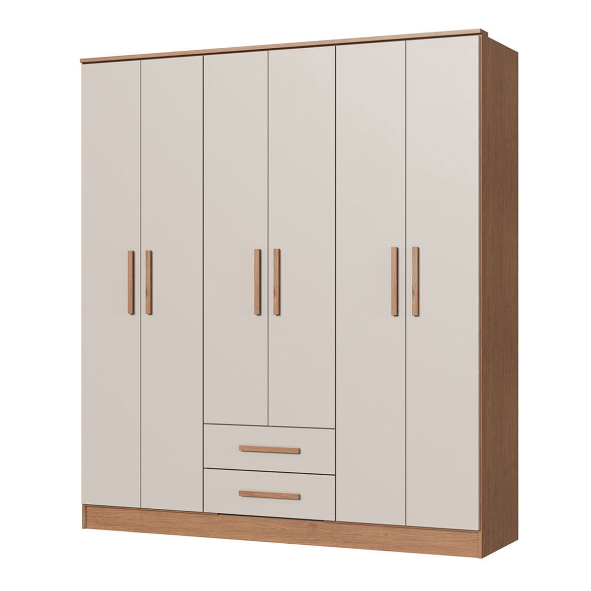 Closet Vekkahome Americano 6 Puertas 2 Cajones Beige