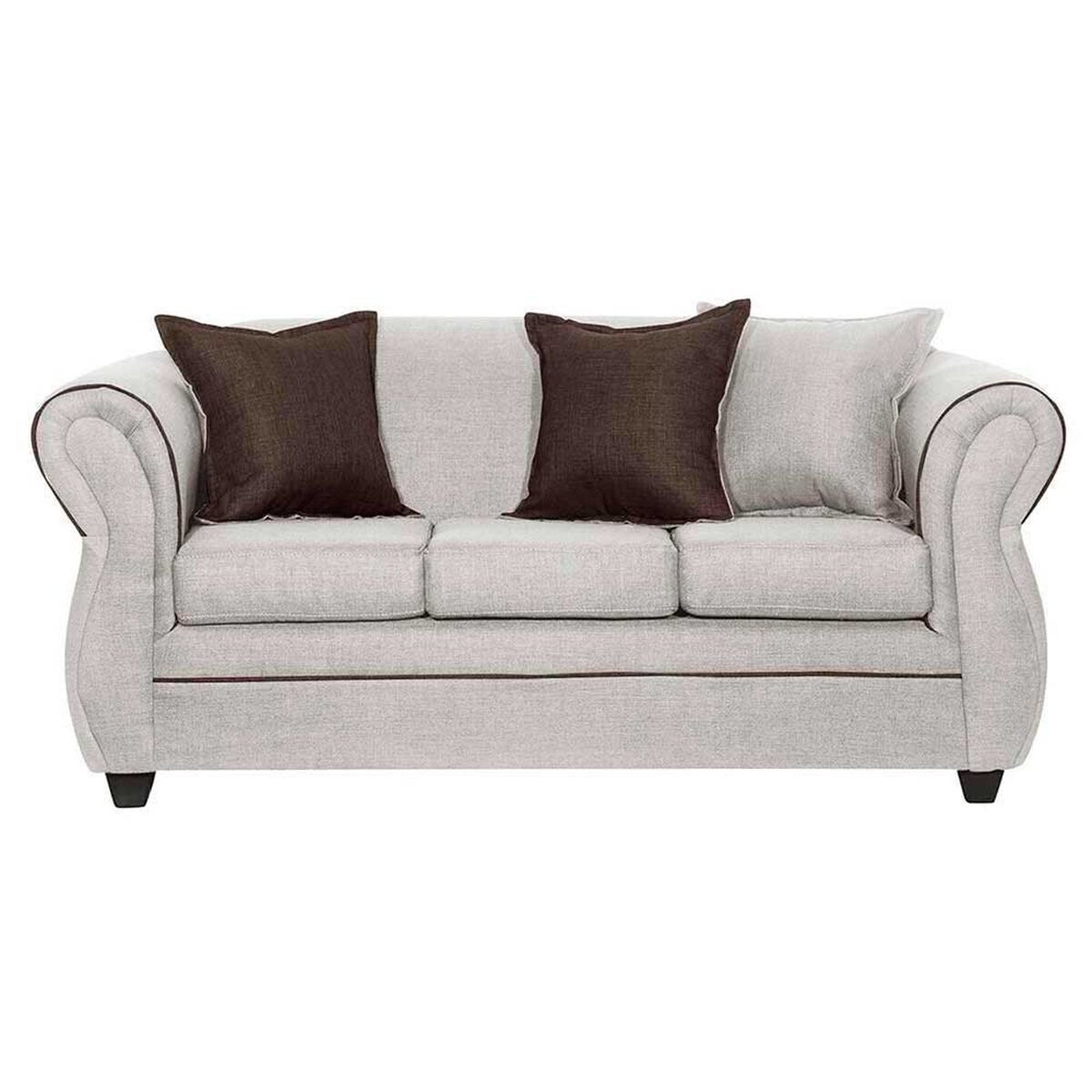 Sof&aacute; Black Factory Emili 3 Cuerpos Crudo