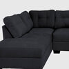 Seccional Izquierdo Muebles MPR Edimburgo 5 Cuerpos Negro