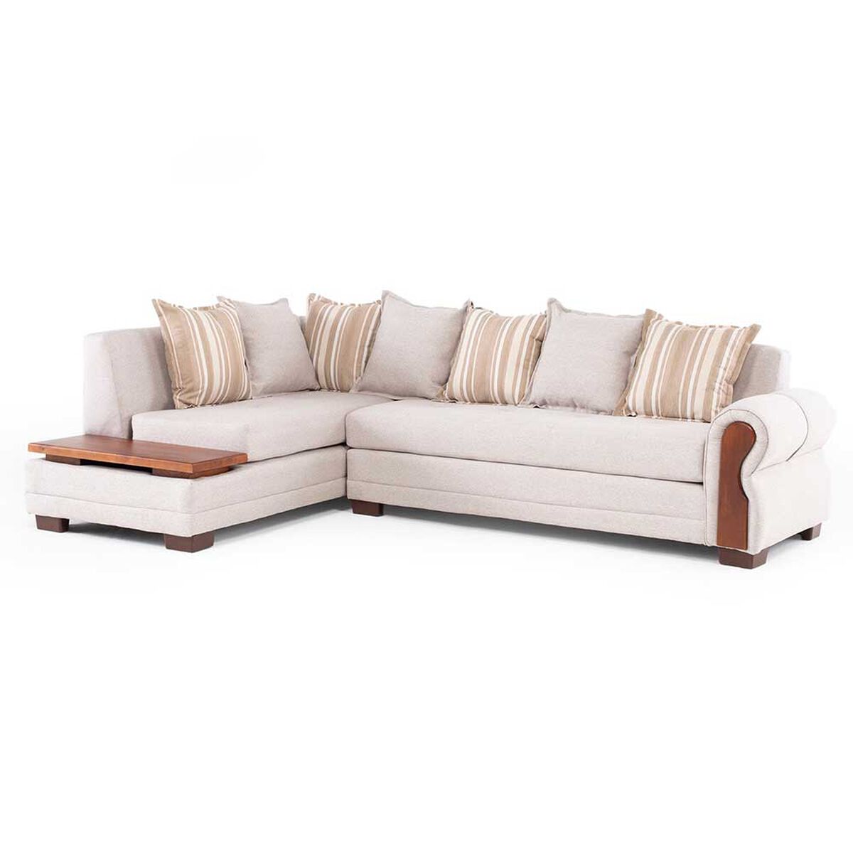 Sof&aacute; Seccional Living Factory Dakota 6 Cuerpos Beige